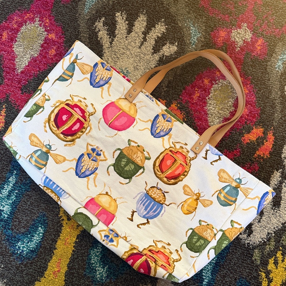 Dana Gibson Canvas Beetle Bug Tote